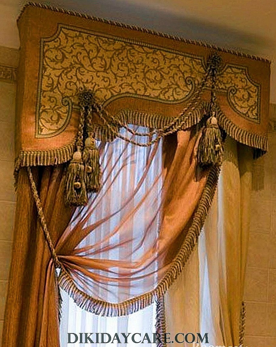 Ламбрекен с бахромой