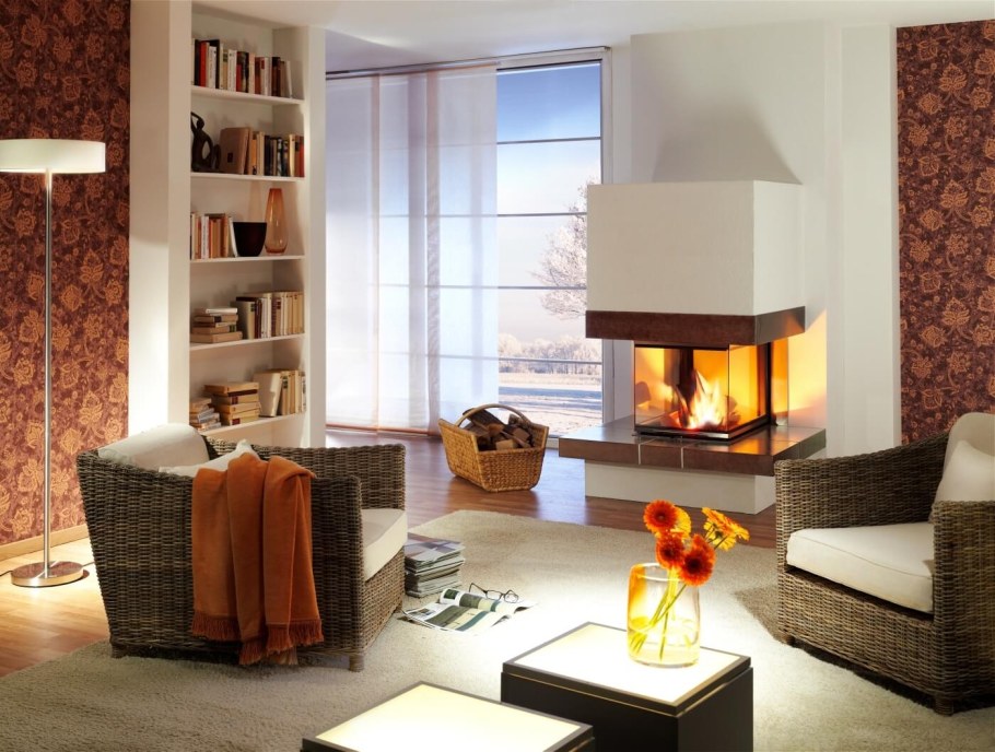 Панорамный, четырехсторонний камин: Brunner Panorama 57/25/121/25