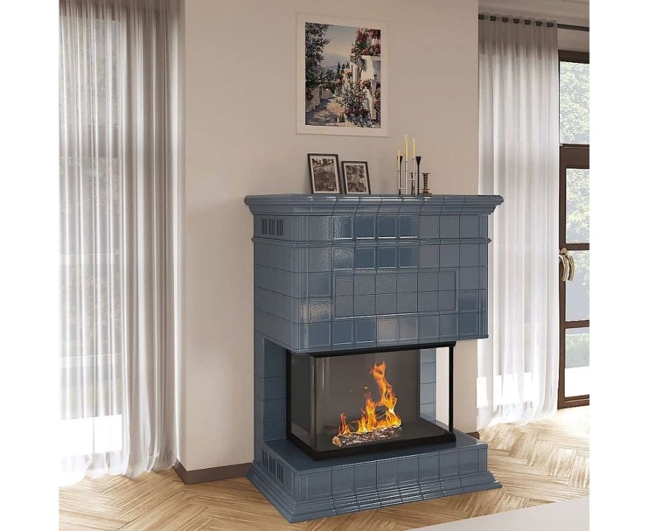 Камин дровяной трехсторонний Викинг