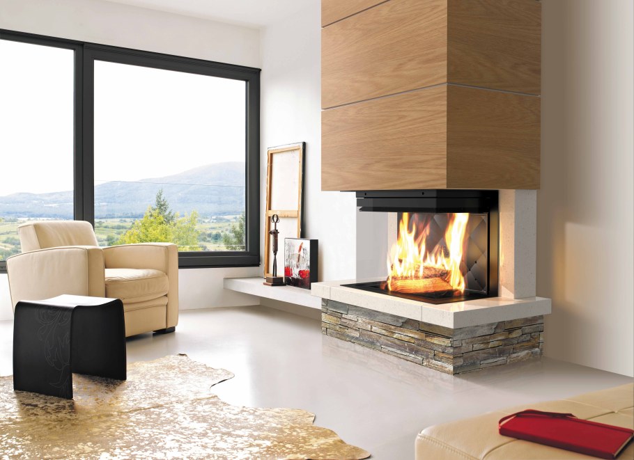 Камины панорамные дровяные