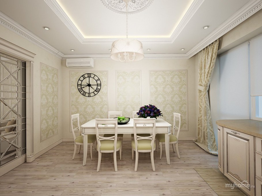 Светлый интерьер в классическом стиле