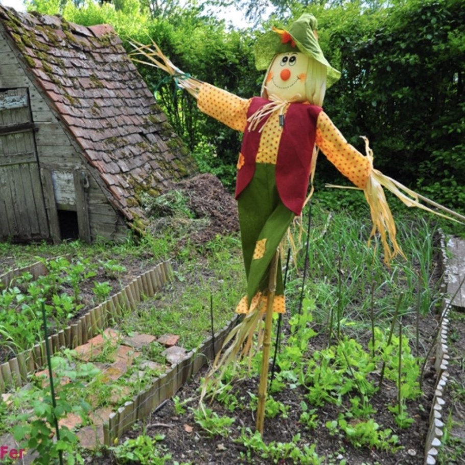 Пугало на огороде своими руками