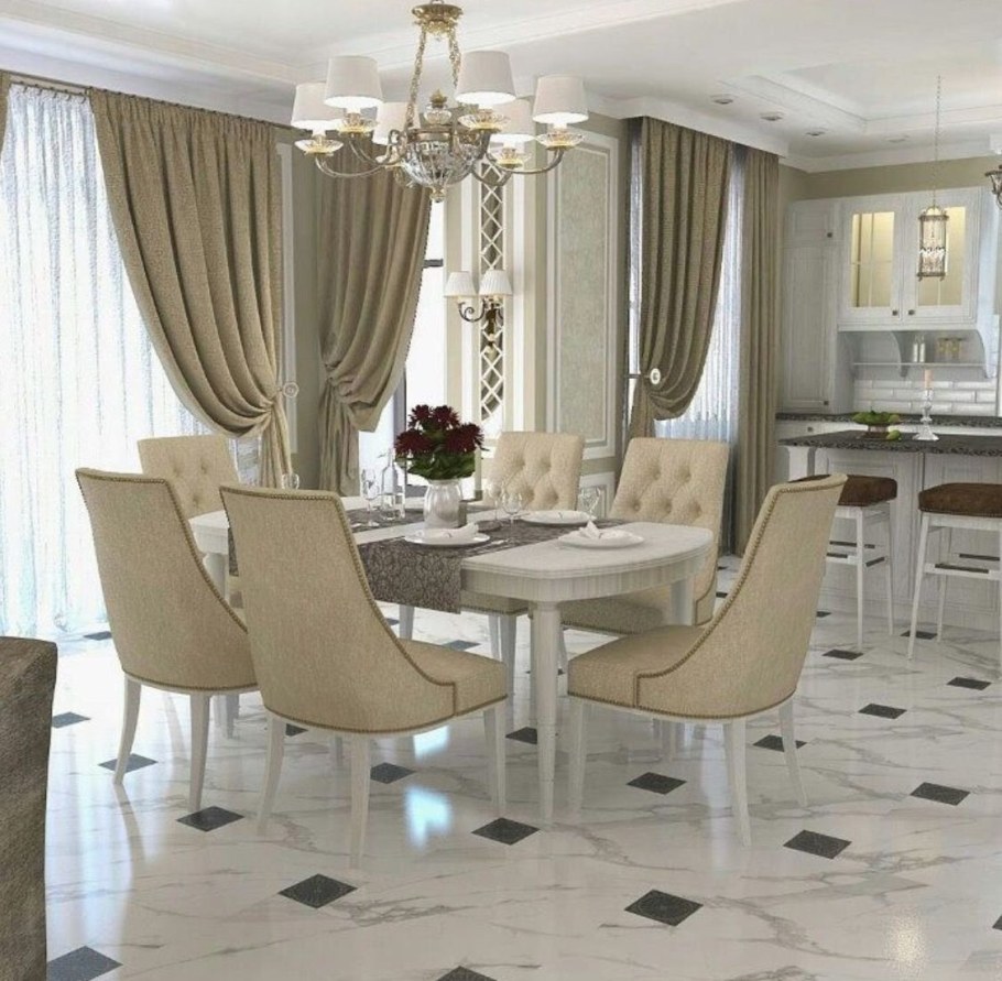 Стол и стулья для кухни в стиле Неоклассика