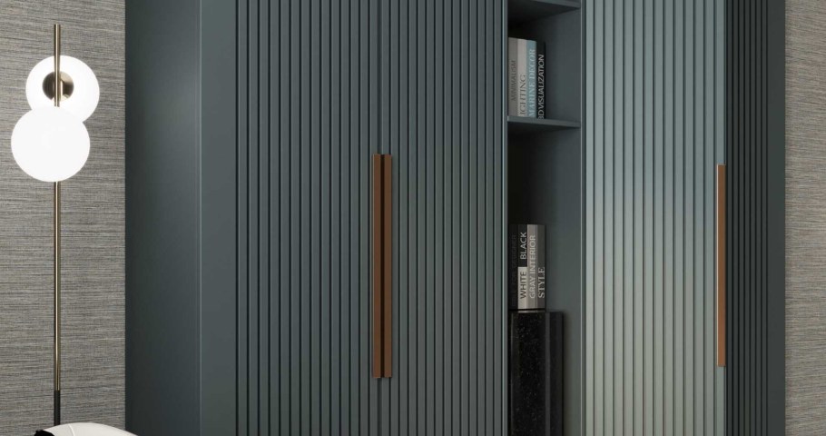 Реечный фасад для шкафа вертикальный