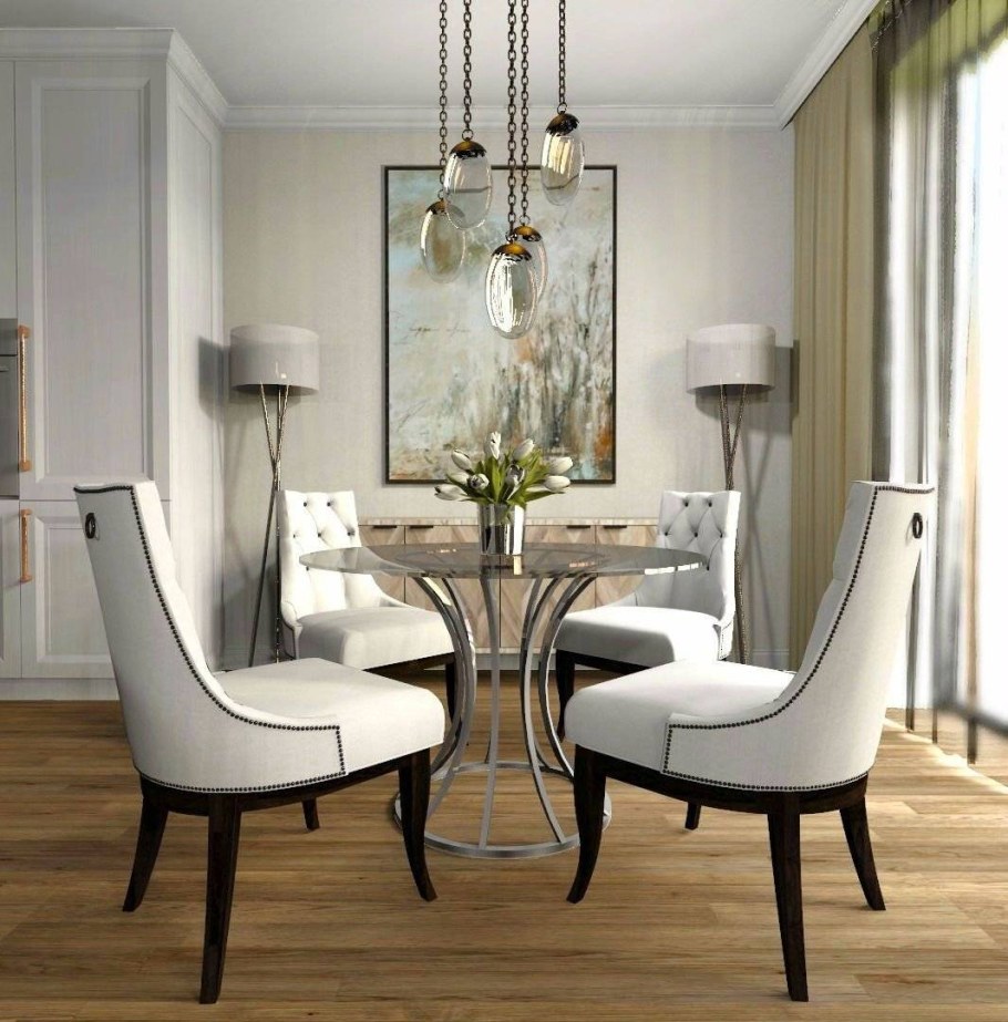 Круглый обеденный стол в интерьере