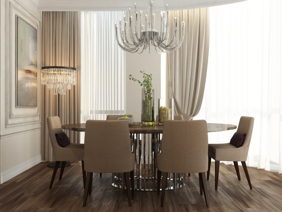 Гостиная с обеденным столом