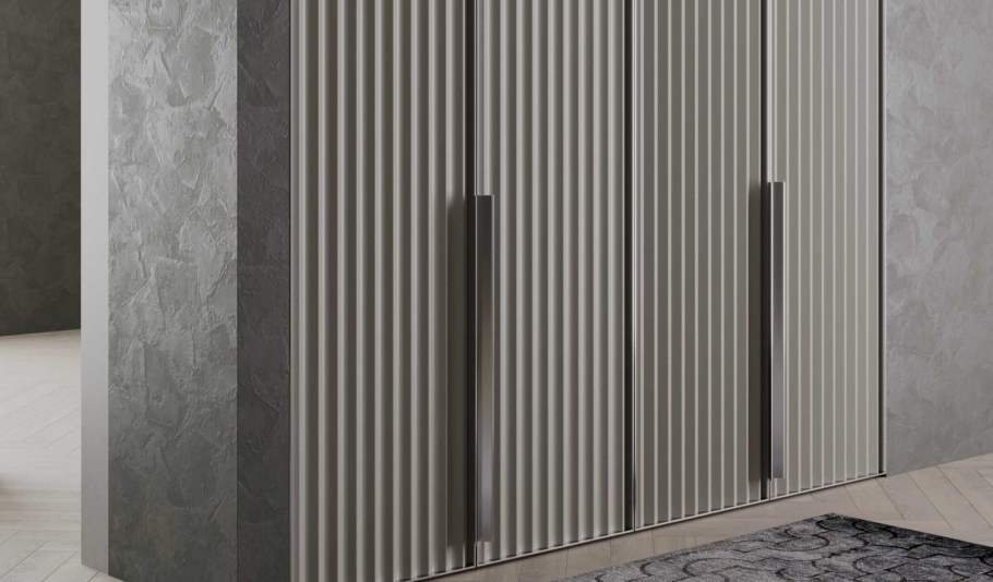 Шкаф с рифлеными фасадами