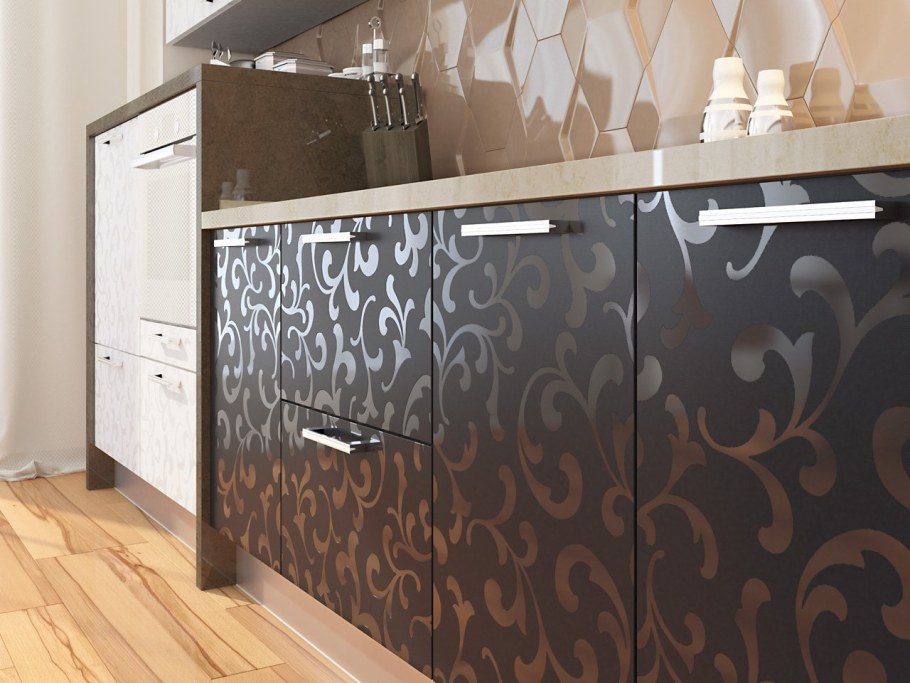 Фактурные фасады для кухни