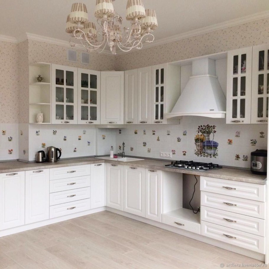 Кухня Кантри Прованс Неоклассика голубая