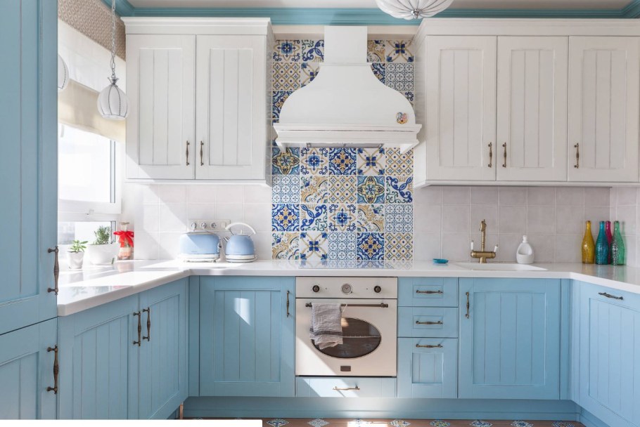 Кухня Прованс голубая Леруа