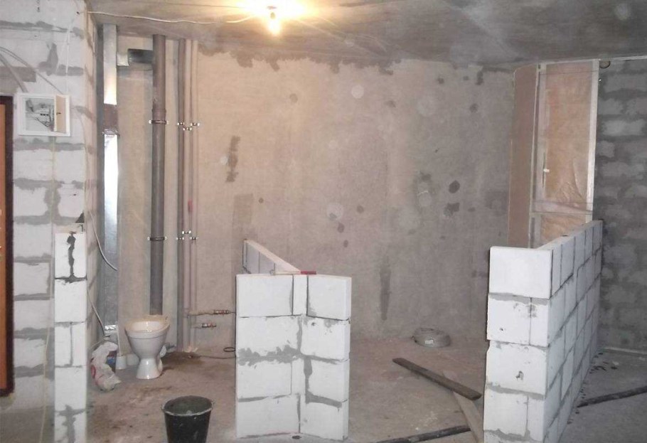 Санузел черновая отделка