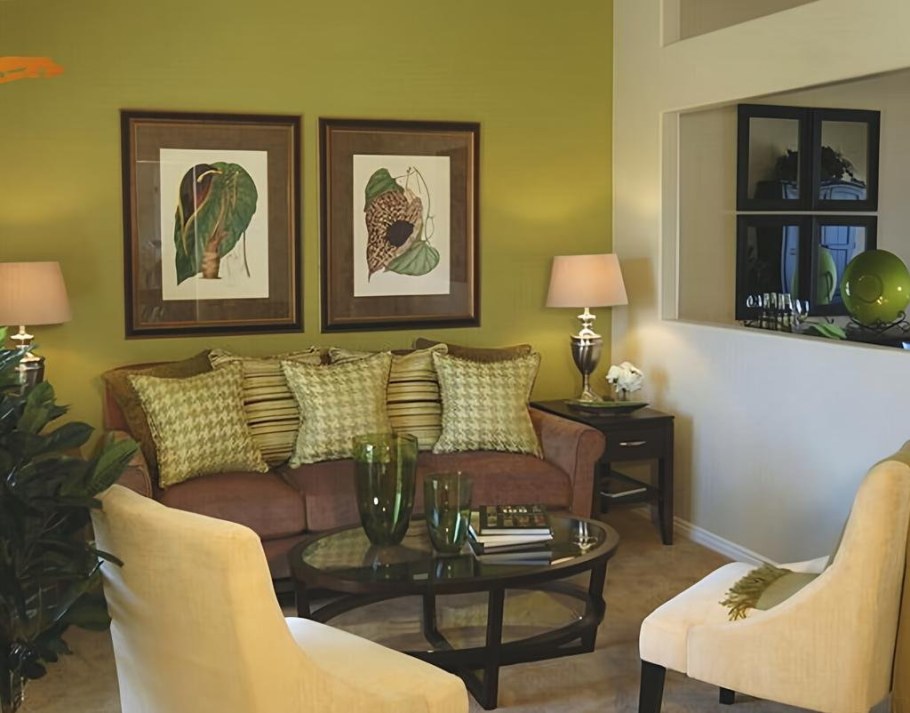 Оливковый цвет в интерьере