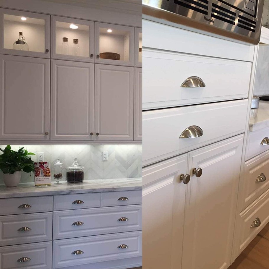 Кухня с ручками кнопками