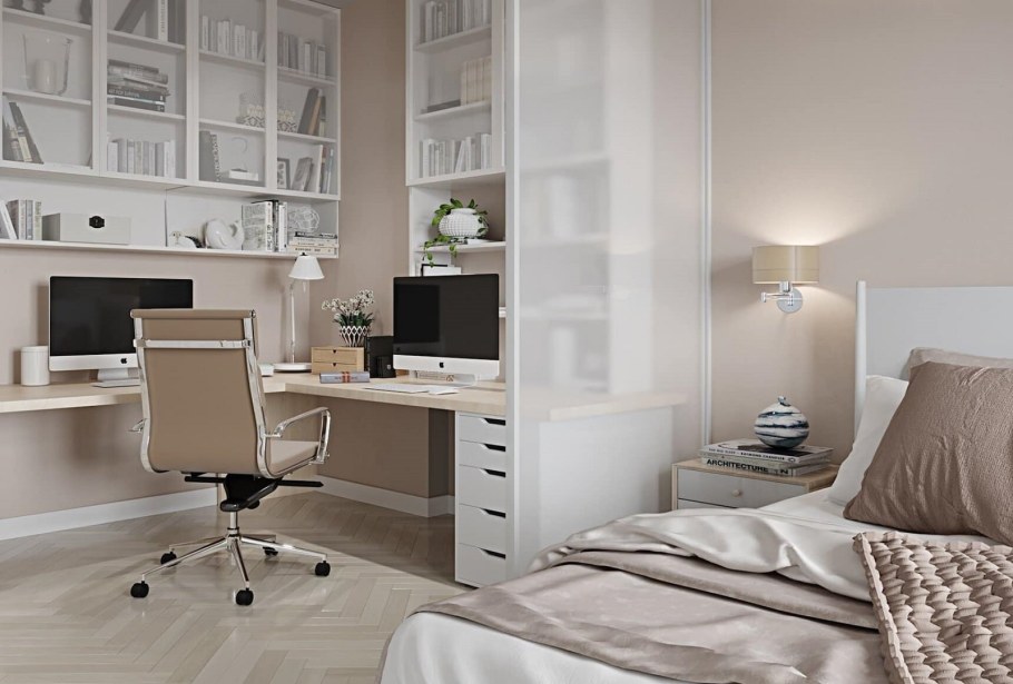 Спальня с робочим место