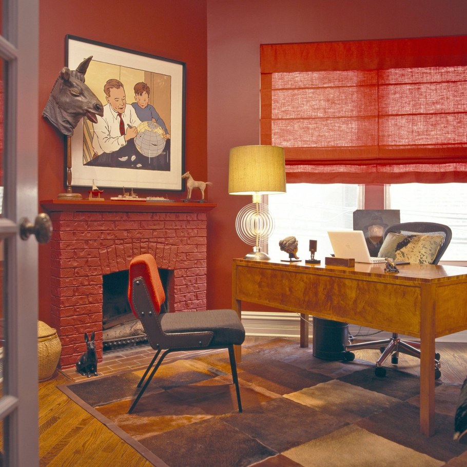 Кирпичный цвет в интерьере