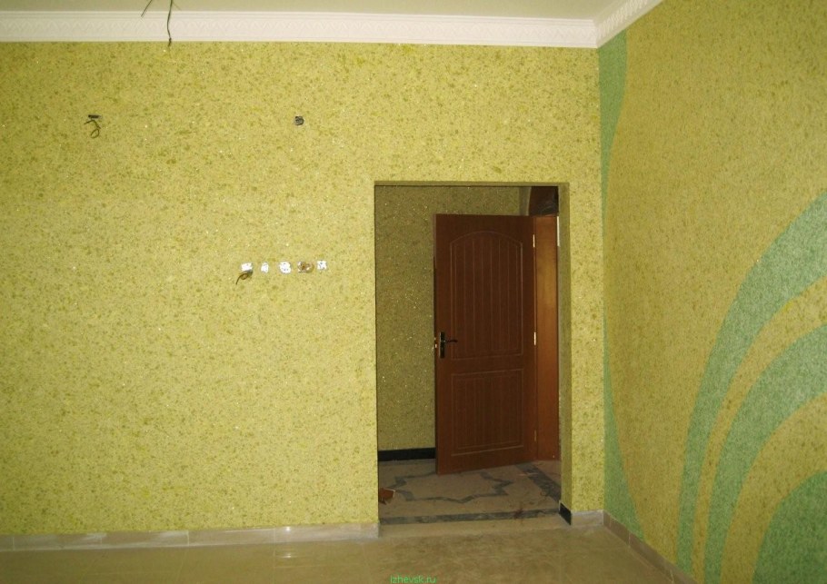 Сочетание жидких обоев