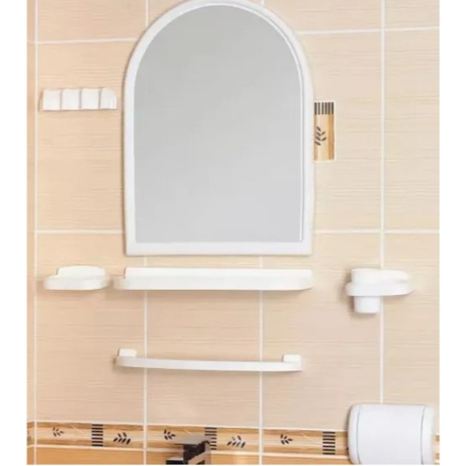 Зеркало для ванной Алена 2001 белый "Адрия"