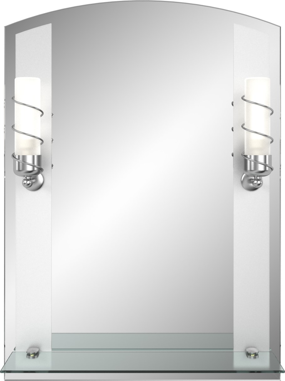 Зеркало «Лучано» с подсветкой и полкой 50 см