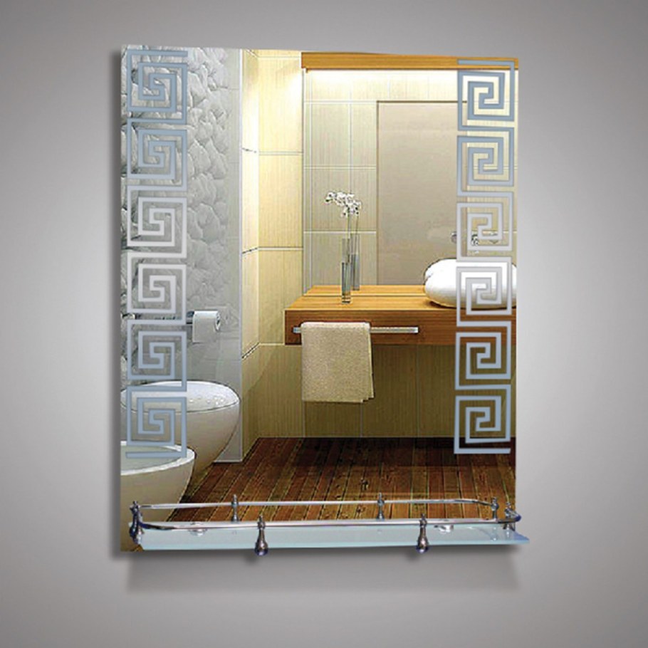 Зеркало 66х53 с полкой