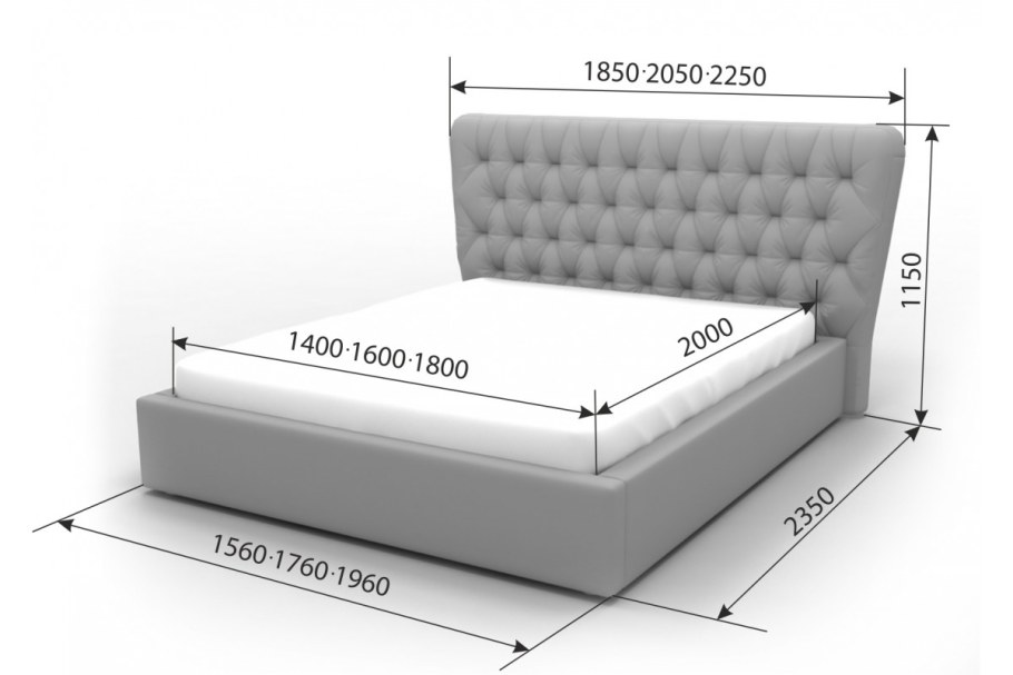 Размер кровать матрас 200x160
