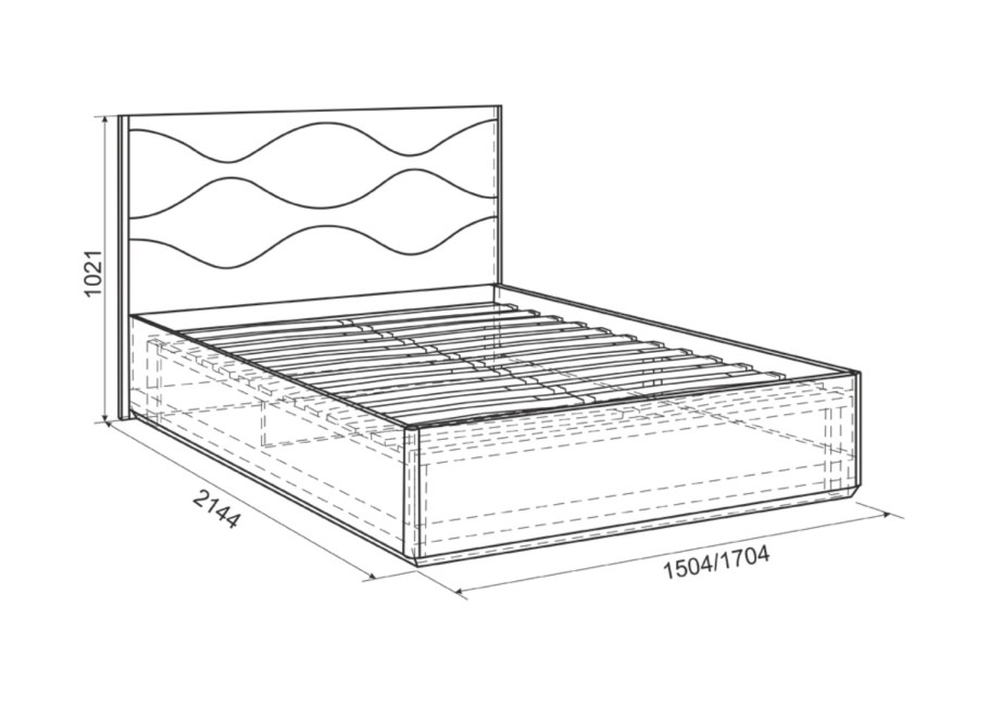 Кровать Зара Люкс (Мебельсон) 1.6