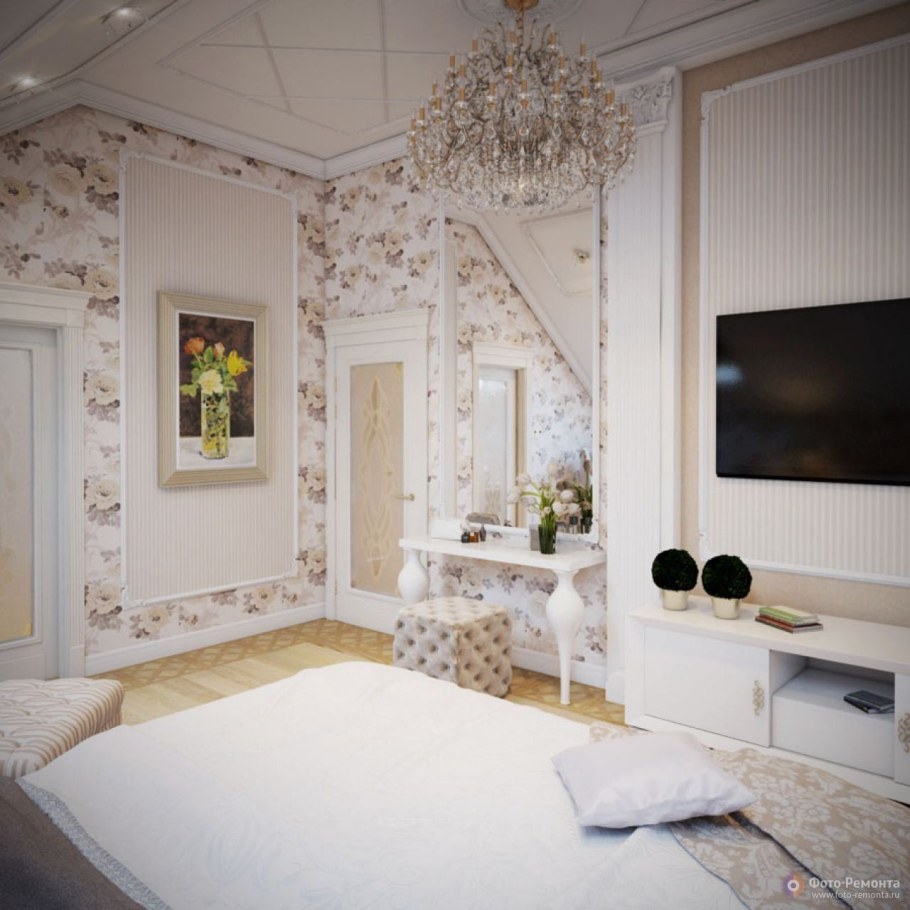 Интерьер комнаты спальни в частном доме