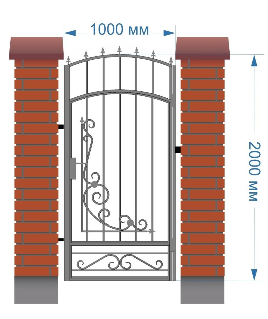 Калитка 1000*2000 из профильной трубы