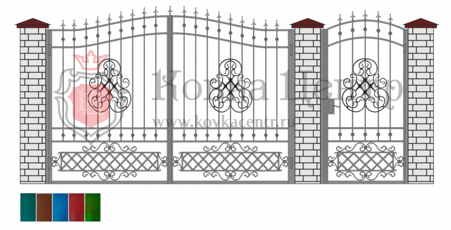 Чертежи ворот и калитки кованые