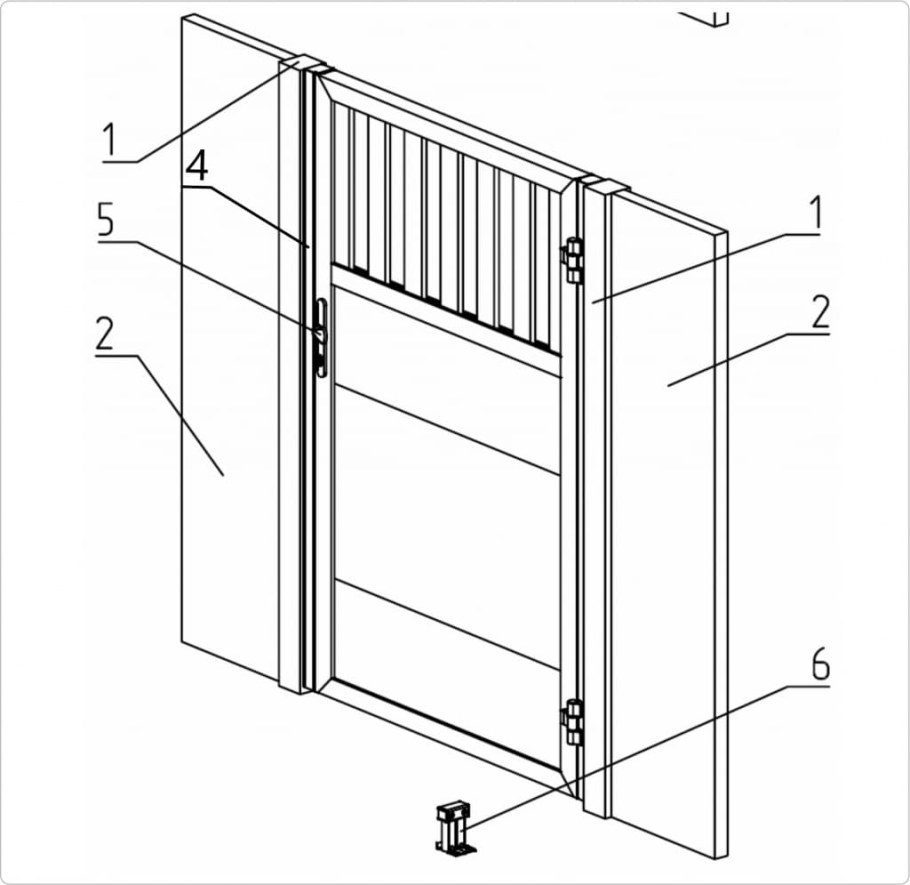 Откатные ворота Алютех чертеж
