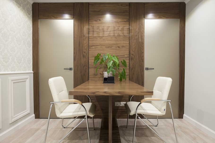 Шпонированные панели в интерьере