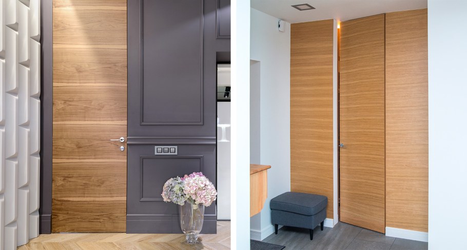 Двери фанерованные шпоном