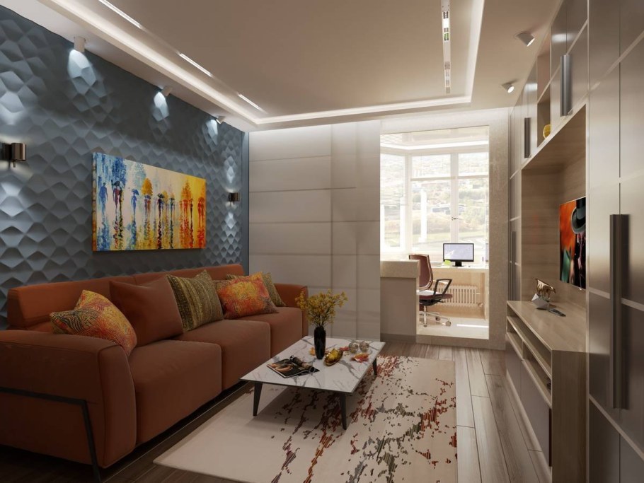 Гостиная в панельной трешке