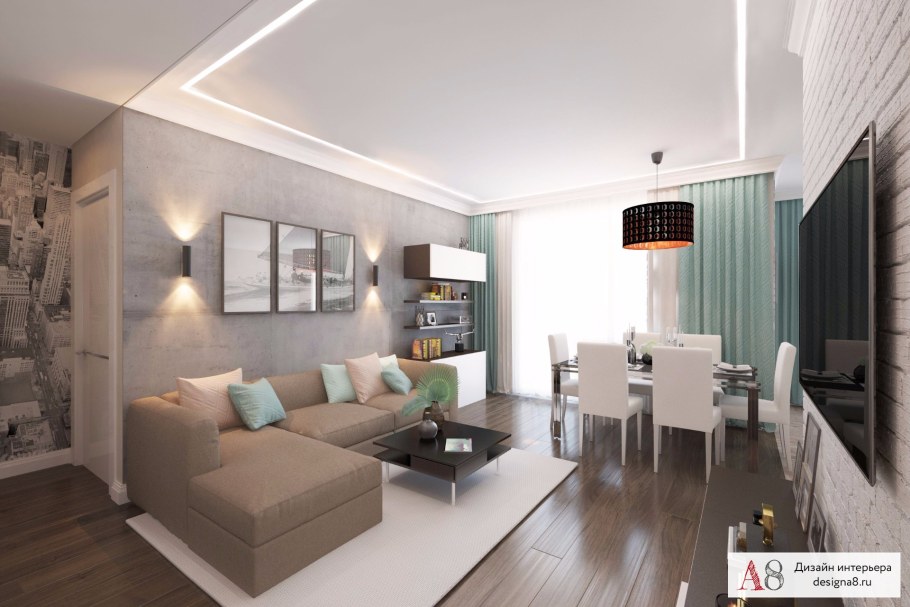 Интерьер типовой двухкомнатной квартиры