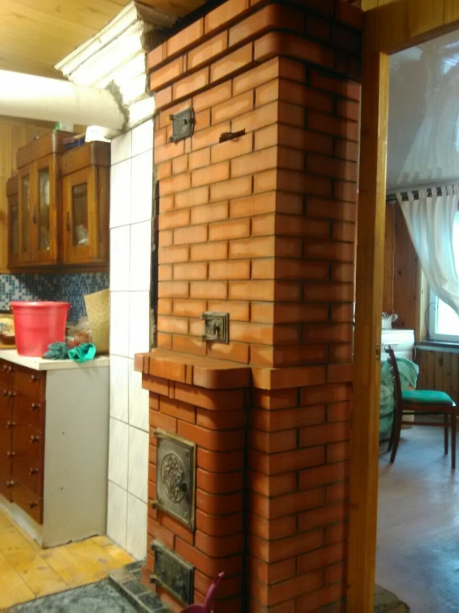 Финская противоточная кирпичная печь