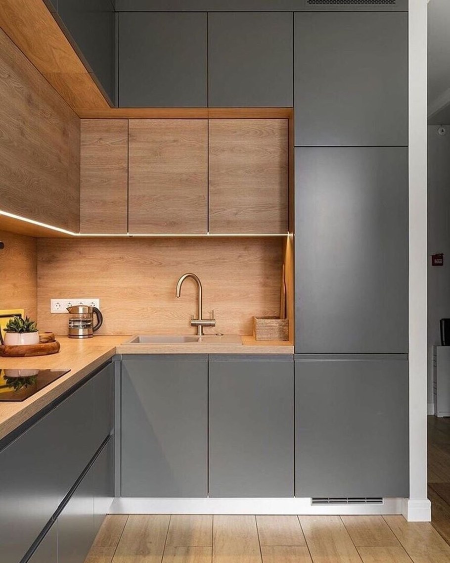 Кухня икеа Воксторп с антресолью