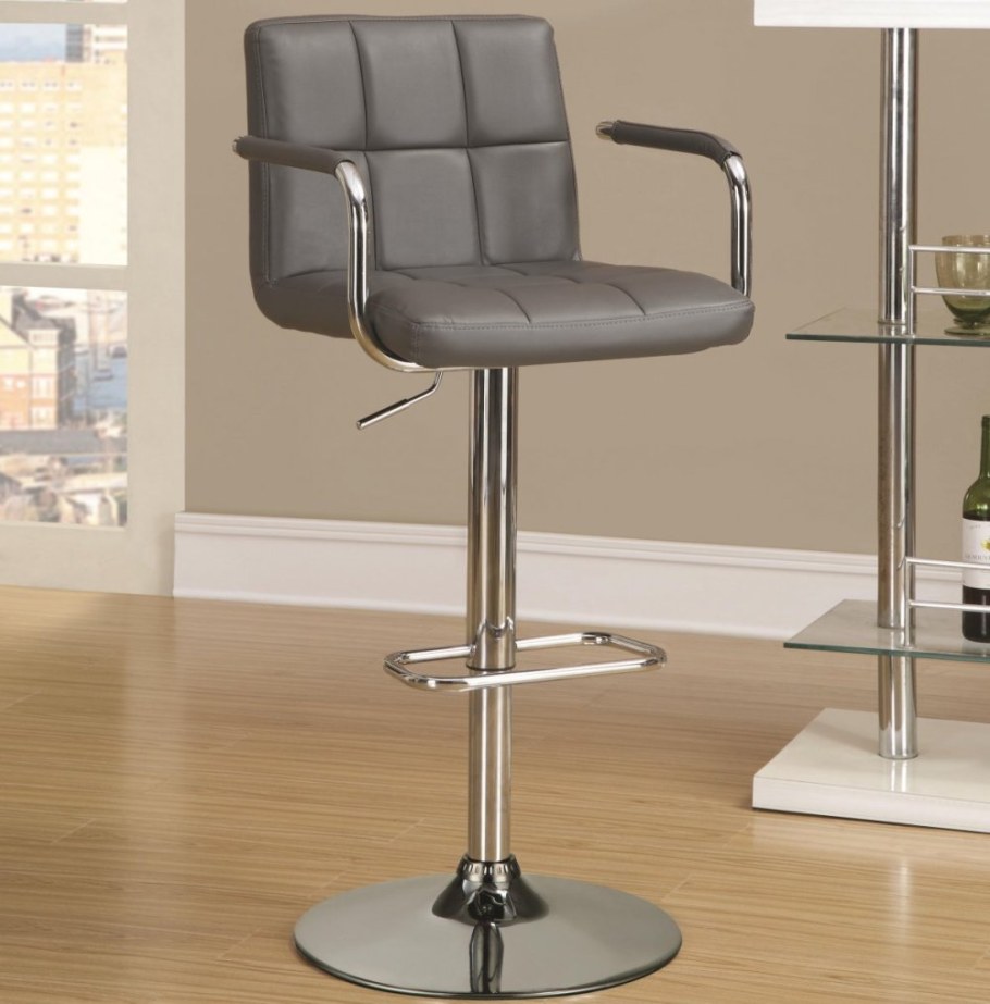 Стул барный c-631 (czarny/bialy/chrom)