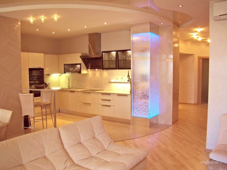 Красивые кухни в студии