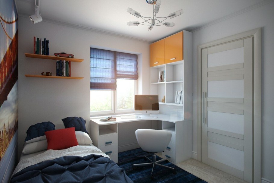 Прямоугольная комната для подростка