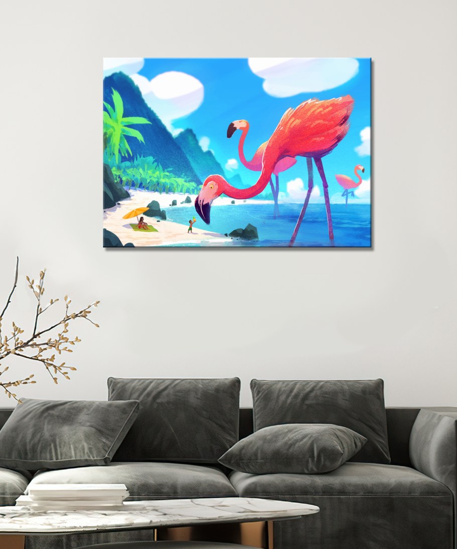 Интерьерная картина Фламинго