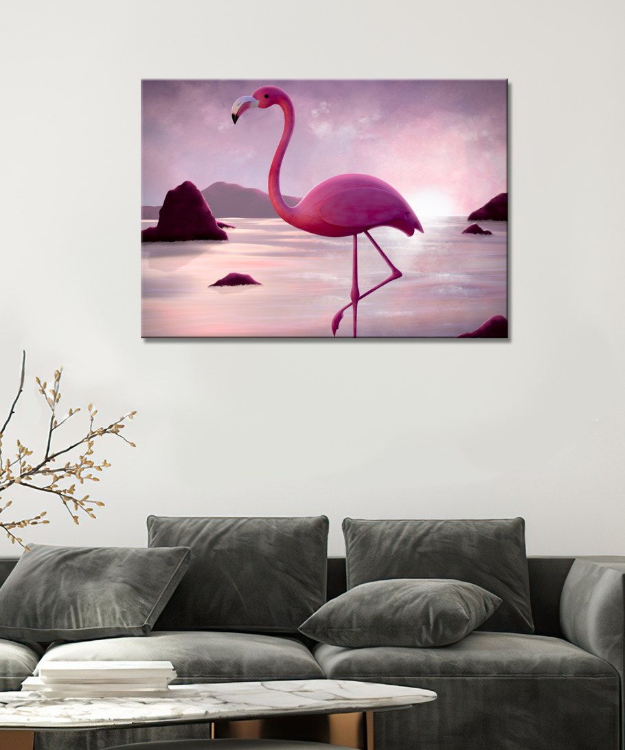 Фламинго картина на холсте