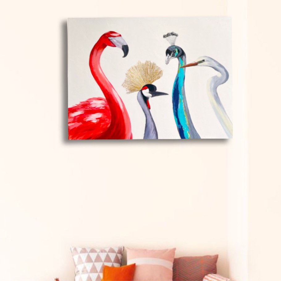 Картина по номерам Фламинго