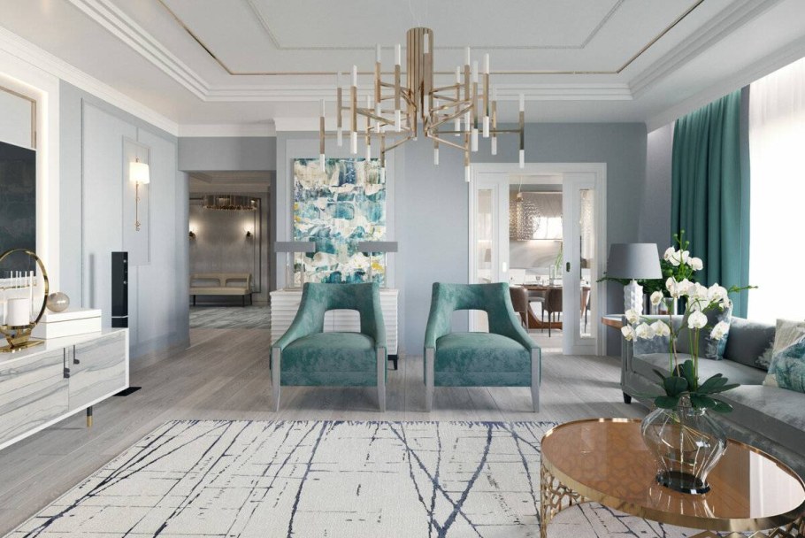 Гостиная ар деко Неоклассика