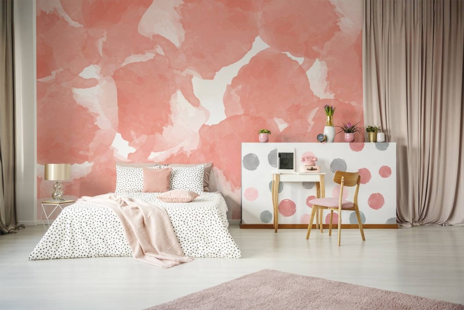 Коралловый в интерьере