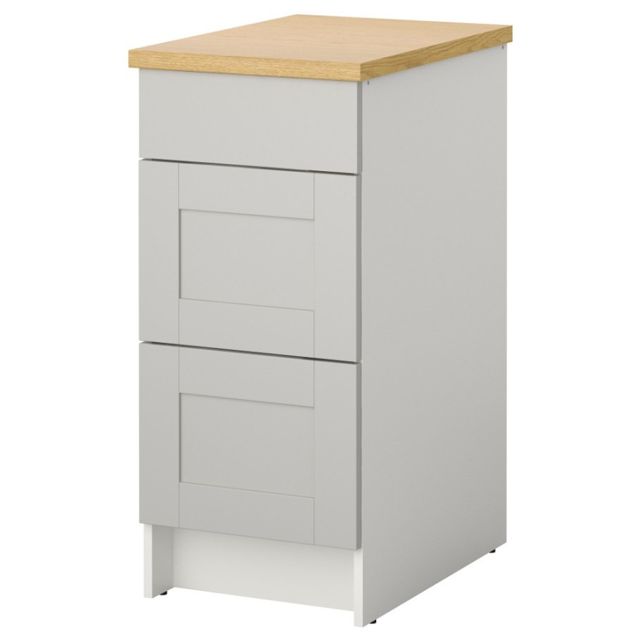 Knoxhult КНОКСХУЛЬТ напольный шкаф с дверцами и ящиком, серый 180 см