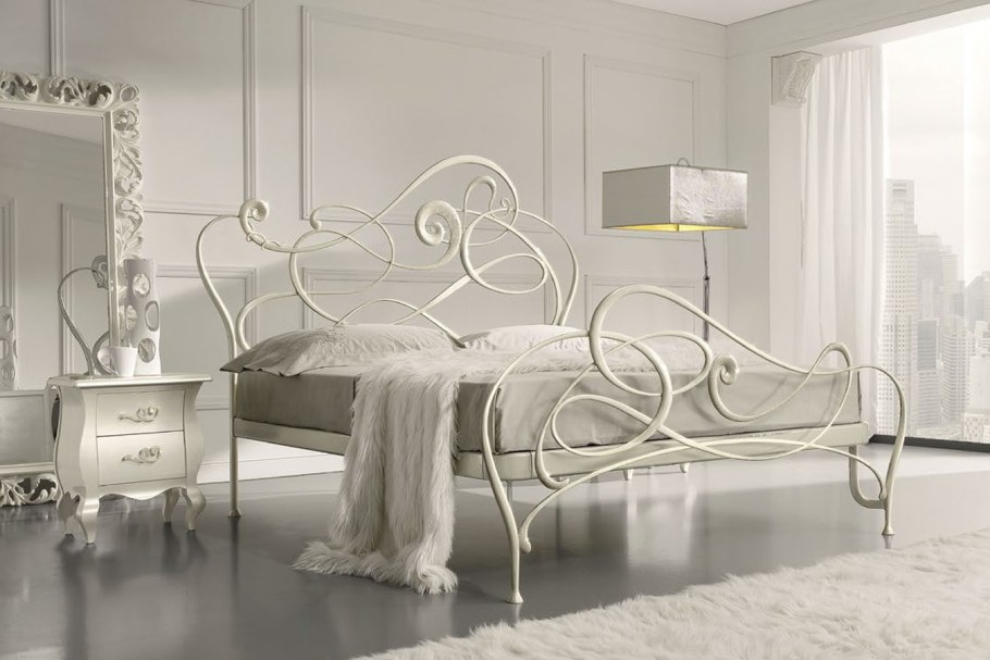 Хофф кровать белая кованая