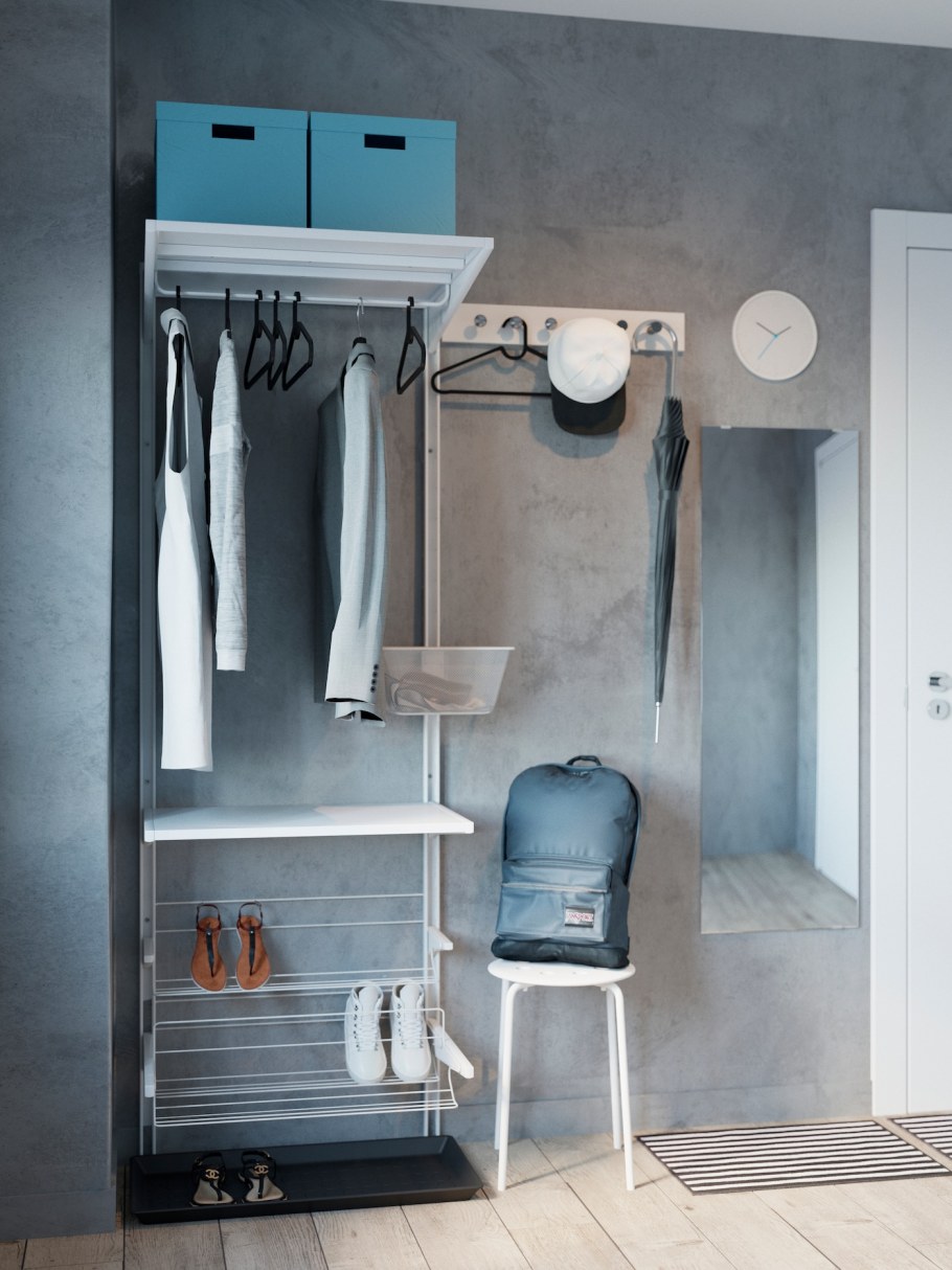 Сканди прихожая икеа