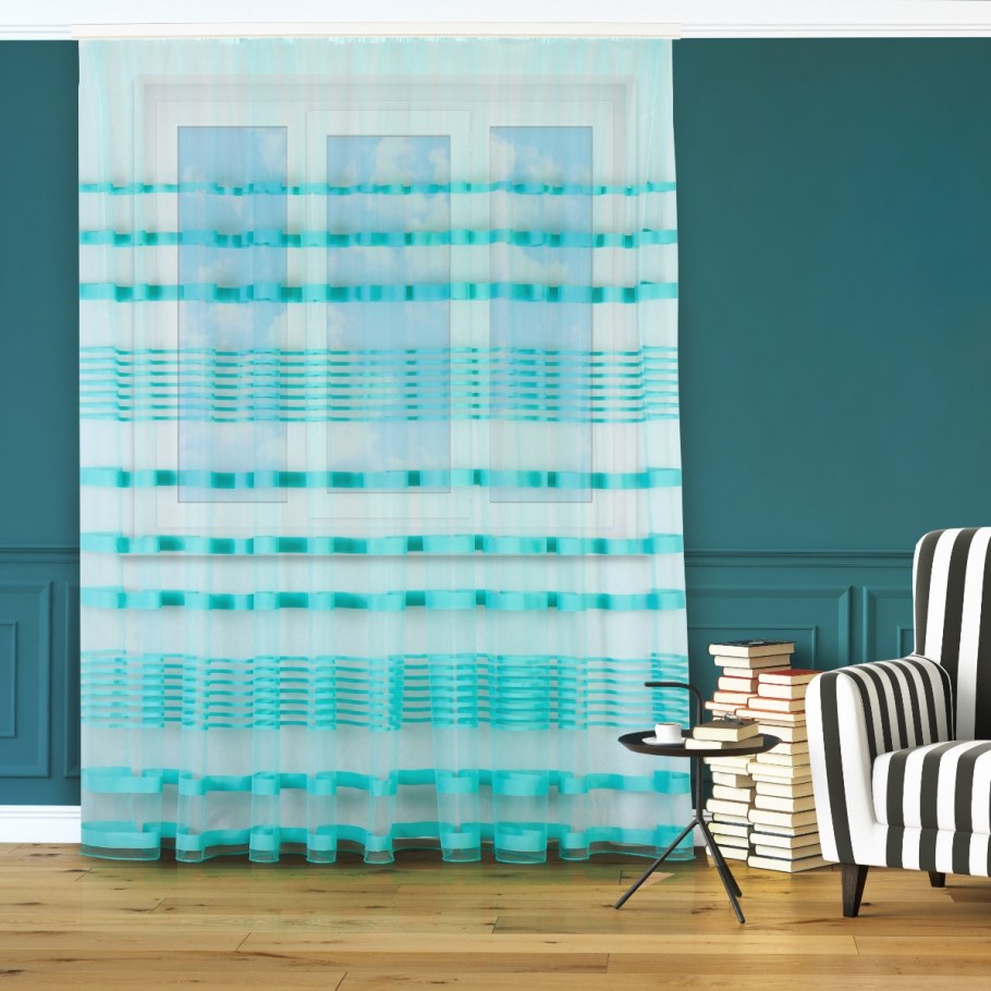 Шторы с горизонтальными полосами