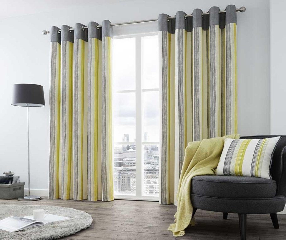 Шторы полосками вертикальные