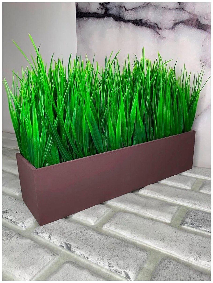Искусственная Осока в ящике для дома и офиса