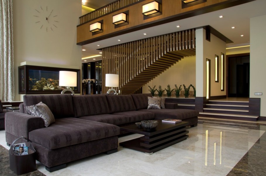 Большая гостиная в частном доме